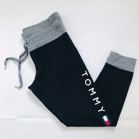 TOMMY HILFIGER SPORT PERFORMANCE Contrast Trim Logo Legging Athletic Jogger Pant - Picture 7 of 12